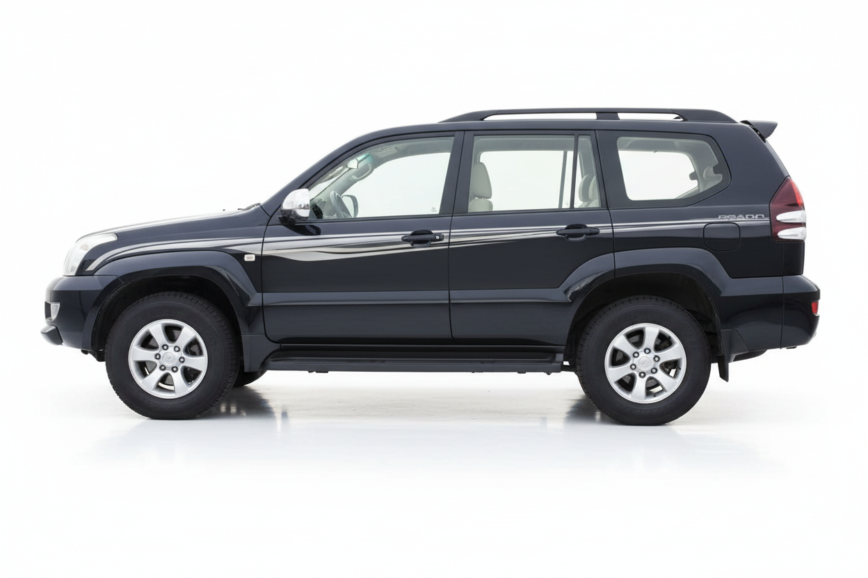 Dark Prado with silver horizontal stripes