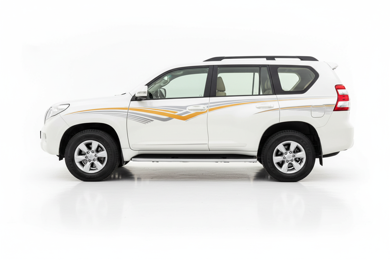 Land Cruiser with sticker design