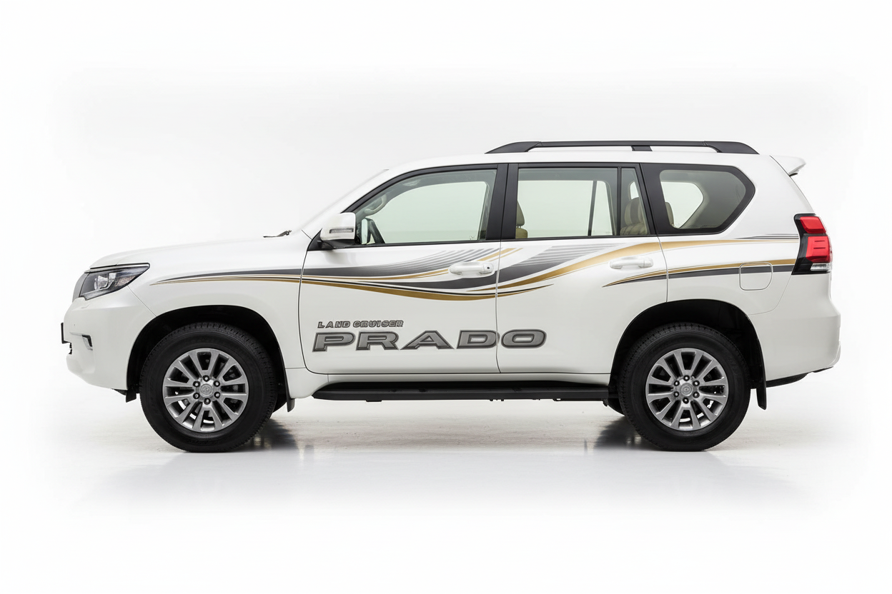 Land Cruiser with flowing stripes and PRADO text