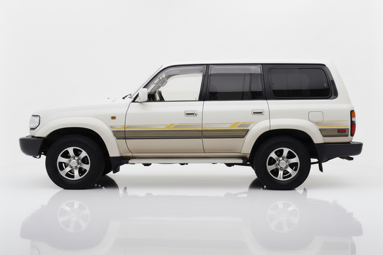 Land Cruiser with gold stripe design