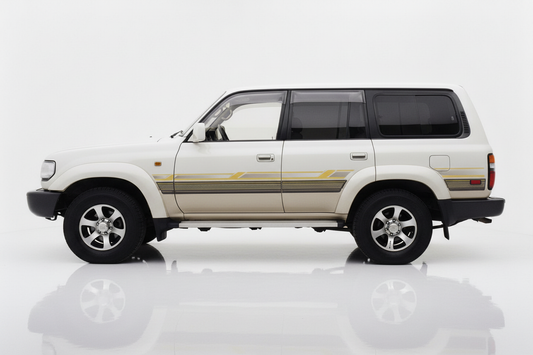 Land Cruiser with gold stripe design