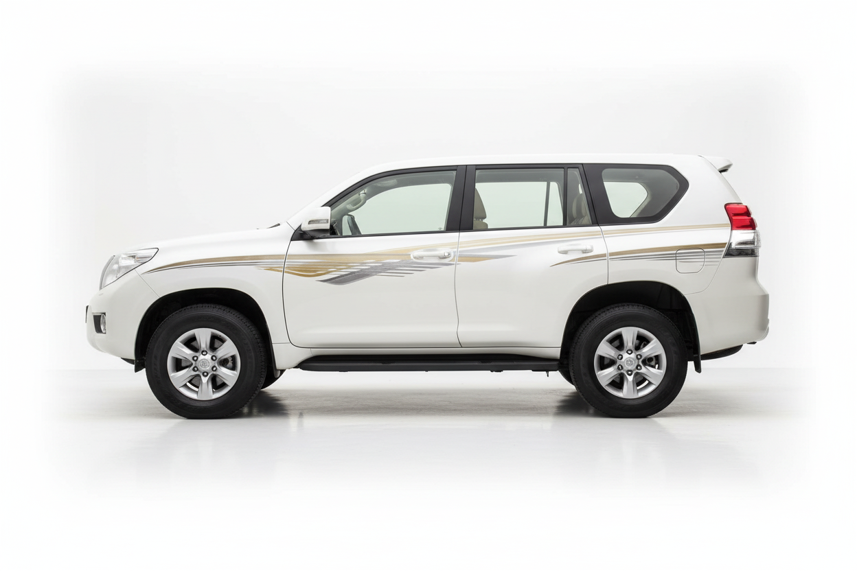 Pearl Prado with gold and gray flowing stripes