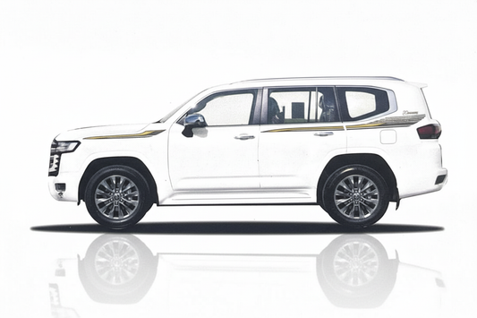 White Land Cruiser facing left