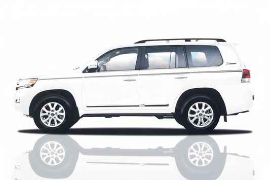 White Land Cruiser showroom image